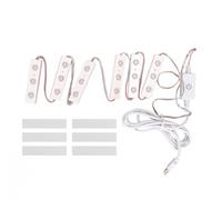 LED Makeup Mirror Light Adjustable Brightness USB Plug in DIY Mirror Strip Light Bulb for Dressing Table (6 Series)