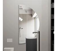 LED Makeup Mirror with Dimmable 3 Colors Full-Length Anti-Fog Semi-Circle Mirror Touch Switch 48in (120cm) - Perfect for Beauty and Skincare Routine