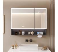 LED Makeup Mirror with Stepless Dimming Anti-Fog Bathroom Mirror Smart Touch Control Illuminated Vanity Mirror for Perfect Lighting and Clear Reflections