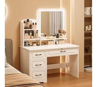 LED Makeup Table with Adjustable Brightness Mirror, Dressing Table with Ders & Stool, Slish Makeup Stat for Home, Modern Beau Desk Fur