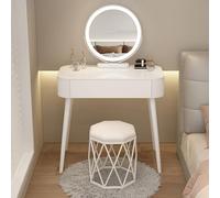 LED Makeup ty Set with Drawer Girls & Women Includes Stool 80cm/32in Lighted Dressing Table for Kids Beauty Studio Furniture Gift for Her