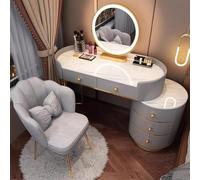 LED Makeup Vani Set with Ders Girls' Cosmetic Sto ModernBedroom Fur with Chairs Functal Dressing Table for Slish Spaces