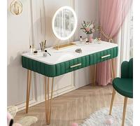 LED Makeup Vanity Table with Adjustable Brightness & 3 Color Modes Lighted Mirror for Bedroom & Living Room Stylish Design Dimensions 75x80x40CM