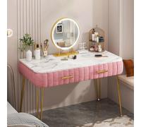 LED Makeup Vanity Table with Mirror for Bedroom, Spacious Drawer, 3 Lighting Modes, Stylish Grey Design, 80cm/31.5in - Perfect for Beauty and nization