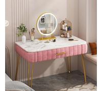 LED Makeup Vanity Table with Mirror for Bedroom, Spacious Drawer, 3 Lighting Modes, Stylish Grey Design, 80cm/31.5in - Perfect for Beauty and nization