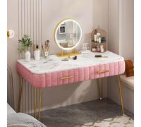 LED Makeup Vanity Table with Mirror for Bedroom, Spacious Drawer, 3 Lighting Modes, Stylish Grey Design, 80cm/31.5in - Perfect for Beauty and nization