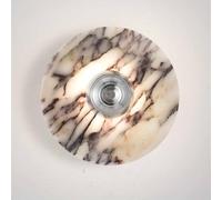 LED Marble Wall Sconce, Round Stone Wall Mount Light Hardwired Mid Century Decor for Bedroom Living Room Hallway