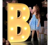 LED Marquee Letter Lights 3ft/4ft Large Marquee Light up Letters Pre-Cut Thick Foam Board Mosaic Numbers Kit with Light Bulbs for Wedding Party Home Bar Decor ( Color : Letter B , Size : 70cm/2.3FT )