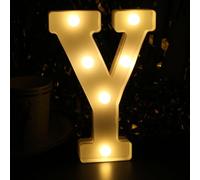 LED Marquee Sign Light Up Letters, Alphabet Light Up Letters Sign, Battery Powered LED Letter Lights for Night Light, Wedding, Birthday, Party, Christmas or Home Decor (Letter Y)