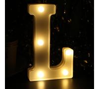 LED Marquee Sign Light Up Letters, Alphabet Light Up Letters Sign, Battery Powered LED Letter Lights for Night Light, Wedding, Birthday, Party, Christmas or Home Decor (Letter L)