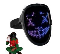 LED Mask with Gesture Sensing, Halloween Face changing Mask for Kids, Teens LED Light Up Face Cover, Scary Light Up False Front with 30 Static and 40 Dynamic Images, Cosplay Party Masquerade, Carnival