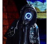 Led Mask with Gesture Sensing, Rechargeable Bluetooth RGB LED Light Up Mask - APP Controlled DIY Text/Image/Animation - Scary/Funny Masks for Halloween Christmas Costume Parties (Adults & Kids)