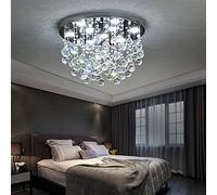 Led Master Bedroom Crystal Ceiling Lamp Round Living Room Atmosphere Warm Romantic Wedding Lighting Chandelier (Color Cold White, Size : 80cm)