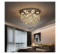 Led Master Bedroom Crystal Ceiling Lamp Round Living Room Simple Modern Atmosphere Warm Romantic Wedding (Color : WarmWhite Size : 100cm) (Warm White 60cm)