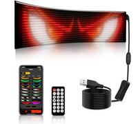 LED Matrix Panel Sign for Trucks, Flexible Programmable Text and Animation Display, Remote Control, USB Powered, Smartphone APP Control