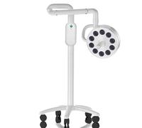LED Medical Exam Lamp, 10 Hole Shadowless Floor Light, High-Brightness Headlight Beads, Omni-Directional Rotation for Dental and Oral Surgery