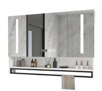 LED Medicine Cabinet with Smart Touch Illuminated Bathroom Vanity Mirror Anti-Fog Function Dimmable Lighting Storage Shelf Backlit Design for Modern Bathrooms