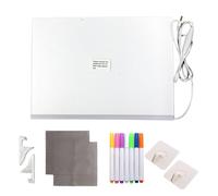 LED Memo Board - Lighted Acrylic Writing Tablet, Erasable Message Pad with 7 Colors Pens - Creative Display for Rooms and Kitchens, Study Accessories