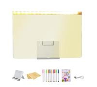 LED Memo Board | USB Powered Writing Tablet, Illuminated Erasable Whiteboard with Markers | for Boys School Living Room Home and Work Environment