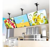 LED Menu Board Backlit Light Box, Illuminated Food Display Sign with Aluminum Frame, Waterproof Wall Mounted Billboard for Restaurant and Bar