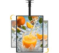 LED Menu Board Light Box - Slim Snap Frame Backlit Display for Restaurant, Cafe & Fast Food Wall-Mounted Sign