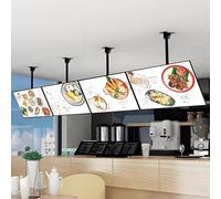 LED Menu Display Light Box, Adjustable Rotatable Tiltable Ultra-Thin for Promotional Content