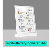LED Menu Display Stand, L-Shaped 75° Tilt, Illuminated Sign Holder with ABS Frame, Magnetic Base (white, A4【210 * 297mm】)
