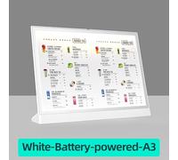 LED Menu Display Stand, L-Shaped 75° Tilt, Illuminated Sign Holder with ABS Frame, Magnetic Base (white, A3【420 * 297mm】)
