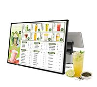 LED Menu Light Box A4 A3 A2 - Tempered Glass Illuminated Poster Frame with Aluminium Snap Frame, Ultra Slim Wall Mounted Display Sign for Restaurant, Cafe, Bar, Takeaway black A4（22.5 * 30.4cm)