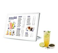 LED Menu Light Box A4 A3 A2, Ultra Slim Illuminated Poster Frame with Tempered Glass & Aluminium Snap Frame for Restaurant white A3(31.2 * 42.7cm)