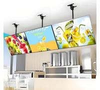 LED Menu Light Box for Restaurants, Backlit Display Board for Cafes and Shops, Wall-Mounted Billboard, Vertical Screen, 80x120cm