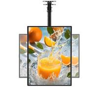 LED Menu Light Box for Restaurants, Backlit Display Board for Cafes and Shops, Wall-Mounted Billboard, Vertical Screen, 80x120cm