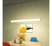 LED Metal Linear Pendant Lamp, Integrated Adjustable Minimalistic Contemporary Chandelier, Acrylic Hanging Light Fixture for Dining, Living Room Kitchen Commercial Office Hallway(100x120cm)(100x120cm)