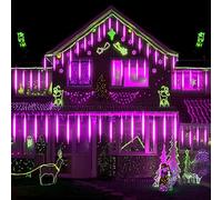 LED Meteor Shower Rain Lights 80cm 10 Tubes 720 LEDs Cascadable LED Christmas Light Meteor Shower Lights for Garden Decoration,Holiday Party Wedding, Pink Purple