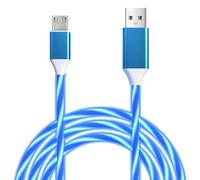 LED Micro USB Cable,6.6FT 3A Light Up Fast Charging Cable, Micro USB Cord for Android Samsung Galaxy S7 S6 S5, Note 5 and Other Android Phone Cable(Blue)