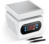 LED Microcomputer Electric Preheat Soldering Hot Plate - 100x100mm with Tweezers for PCB Repair and SMD Work
