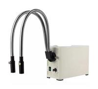 LED Microscope Light, 30W Dual Gooseneck Illuminator, Adjustable Brightness and Aperture, 6500K Color Temperature, Shadow-Free Lighting for Laboratory Use