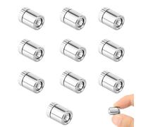 LED Mini Lights 10 Pack - Warm White Battery Operated Small Lights - Mini LED Modules with Silver Plastic Casing - Decorative Light for Dollhouse, Crafts & Paper Lanterns