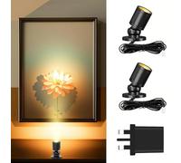 LED Mini Spot Lights 360° Rotate Mini Spotlight for Display 2pcs 1W Small LED Spot Lights Indoor Aluminum USB Showcase Lights Decorative Lights with Dimmer for display case showcase and cabinet