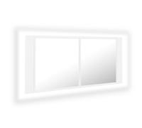 LED Bathroom Mirror Cabinet Washroom Mirror Storage Cupboard Organiser vidaXL