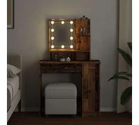 LED Mirror Dressing Table Vanity Set Make Up Table with Storage Cabinet Drawer