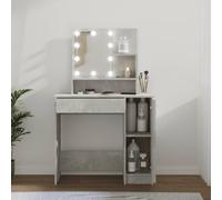 LED Mirror Dressing Table Vanity Set Make Up Table with Storage Cabinet Drawer