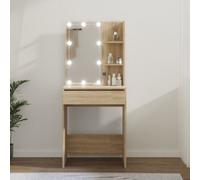 Vidaxl Dressing Table With Led Sonoma Oak 60X40X140 Cm