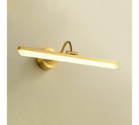 Led Mirror Front Lamp Bathroom Light Fixture, 11W Makeup Lighting Neutral White 4000K Adjustable Bath Vanity Wall Sconces, Mirror Cabinet Lights for Dressing Table/Brass