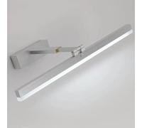 LED Mirror Front Wall Light Indoor Waterproof Wall Sconce with Motion Sensor Wall Lamp 180° Rotation Wall Lighting Modern Long Strip Aluminium for Bathroom Hallway Vanity (Silvery-White Light,40cm)