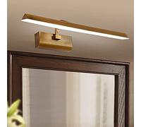 Led Mirror Light Bathroom Dimmable 3000-6000K Mirror Cabinet Lamp 240 ° Rotating Retro Bronze Mirror Lamp Acrylic Triangle Bathroom Light/61Cm12W