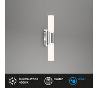 LED Mirror Light Bathroom Wall Lamp with Switch 32cm 700lm 4000K IP44 Chrome