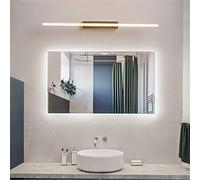 Led Mirror Light Black Bath Light Bath Lamp Aluminum Mirror Lamp, Creative Dimmable 3000K-6000K Bathroom Decorated Light, 220V Shrand Lamp/Warm Light 60Cm