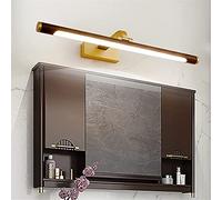 Led Mirror Light Copper Waterproof Bathroom Wall Light Living Room 90 ° Rotation Make-Up Light Neutral White 4000K No Flickemirror Cabinet Light/57Cm11W