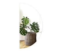 LED Mirror Neutral White Semi Round Large Unique Home Decor Wall-Mounted Horizontal and Vertical Illuminated for Bedroom Hallway Living Room and Bathroom Backlight Frameless 39,3 inch/100 cm